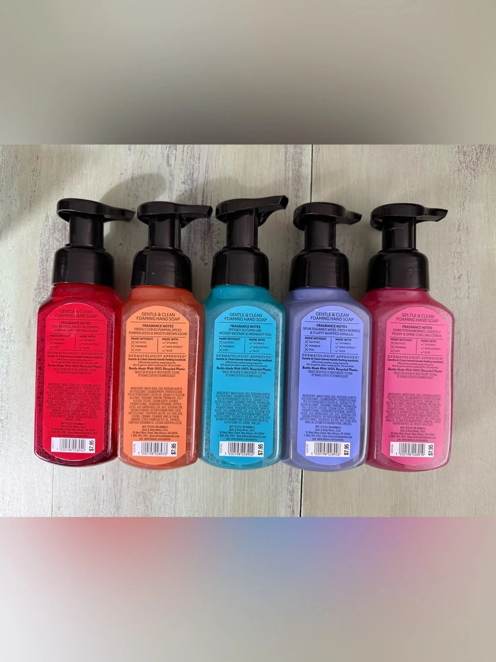 5X Bath & Body Works Halloween Collection Foaming Hand Soap 8.75 fl oz Bundle